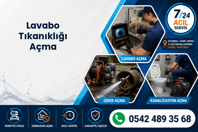 Lavabo Tıkanıklığı Açma