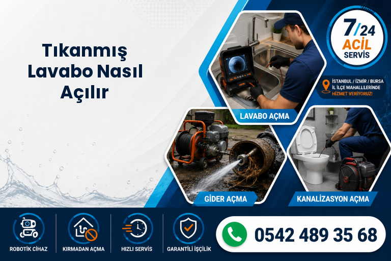 Tıkanmış Lavabo Nasıl Açılır